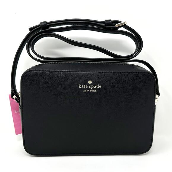 Kate Spade Harper Crossbody Purse in Black Leather WKR00062 - Picture 1 of 11